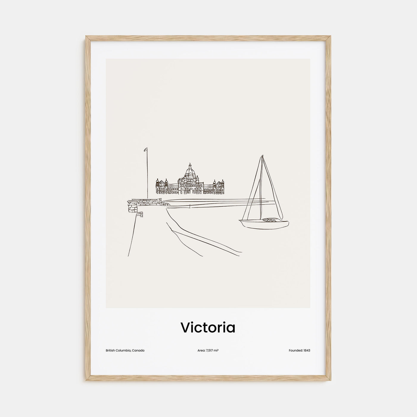 Victoria, Canada Drawn Poster