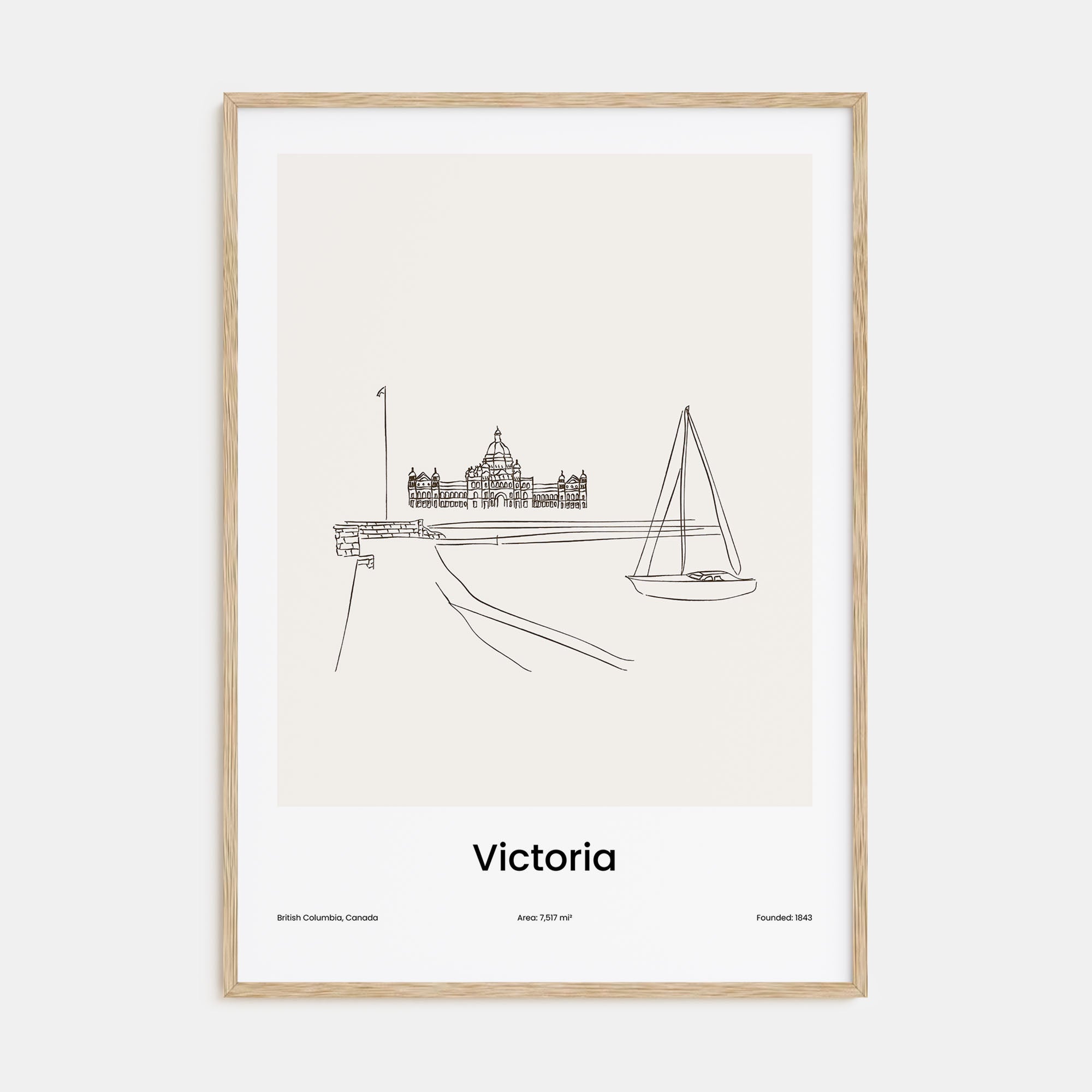 Victoria, Canada Drawn Poster