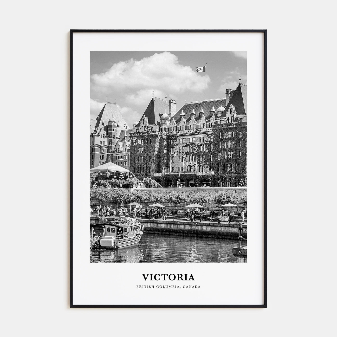 Victoria, Canada Portrait B&W Poster