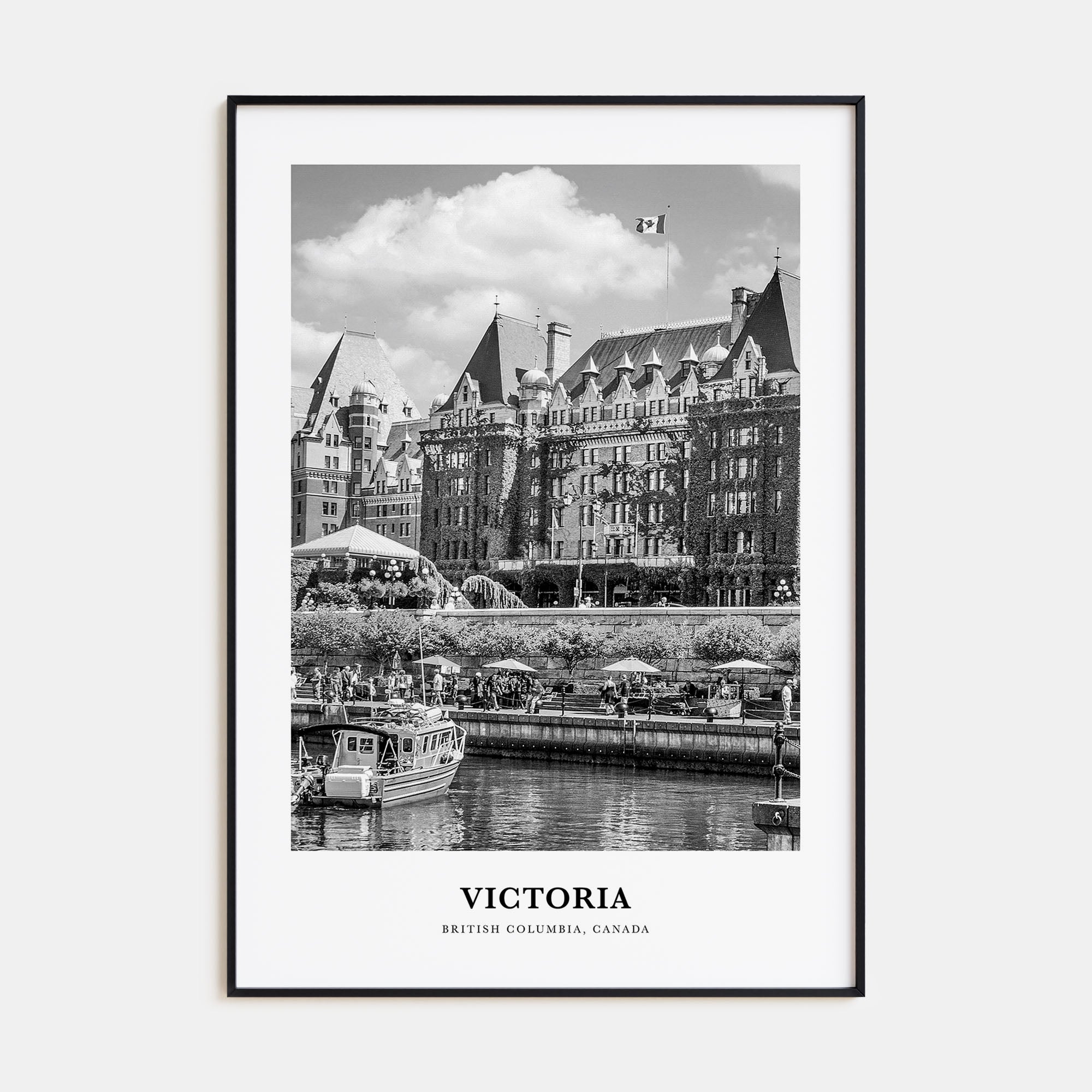 Victoria, Canada Portrait B&W Poster