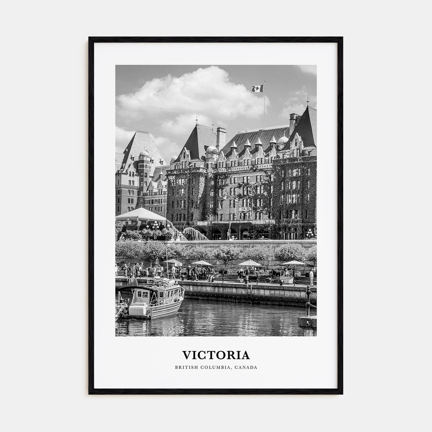 Victoria, Canada Portrait B&W Poster