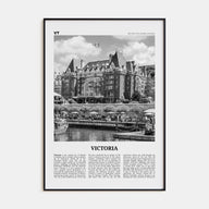 Victoria, Canada Travel B&W Poster