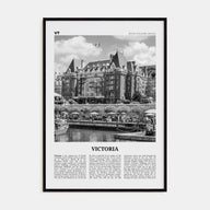 Victoria, Canada Travel B&W Poster