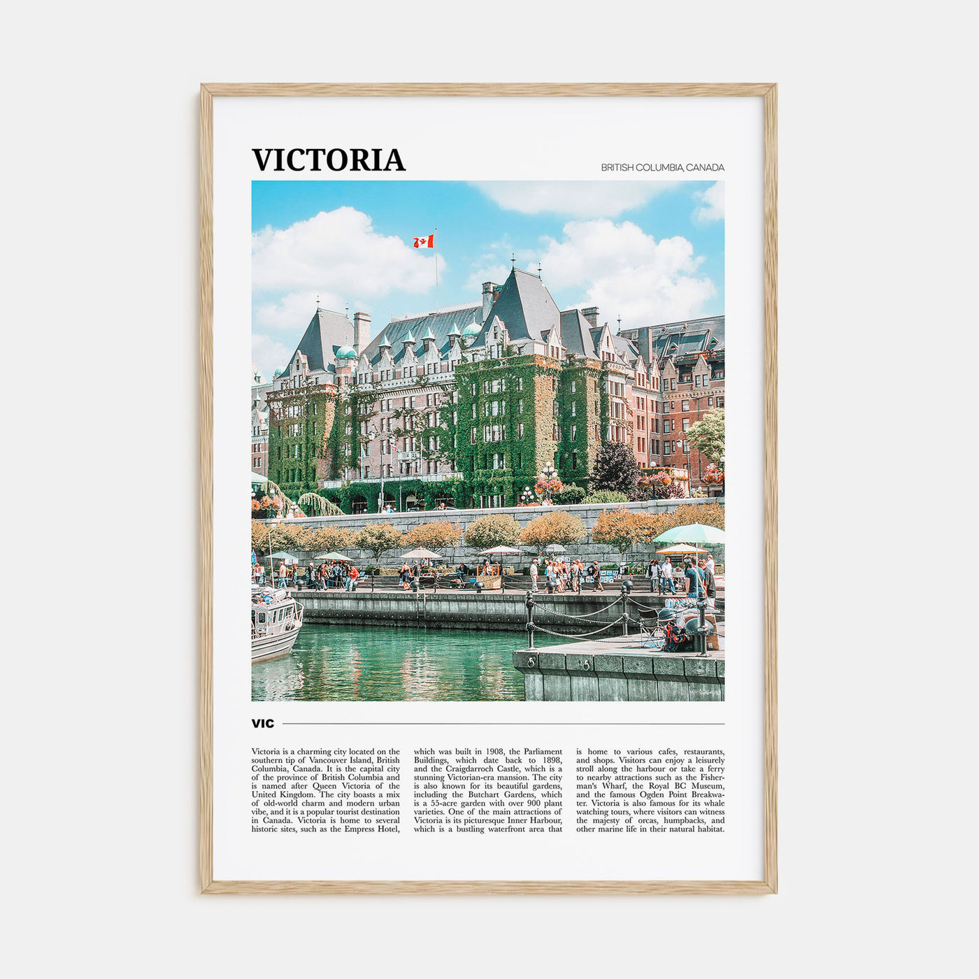 Victoria, Canada Travel Color Poster