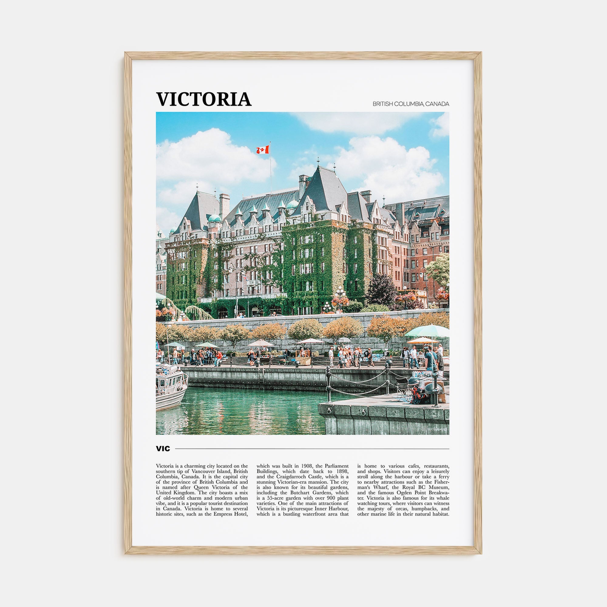 Victoria, Canada Travel Color Poster
