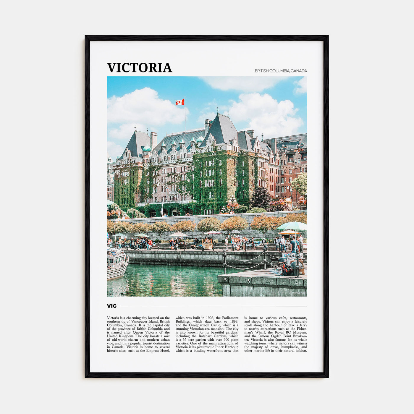 Victoria, Canada Travel Color Poster