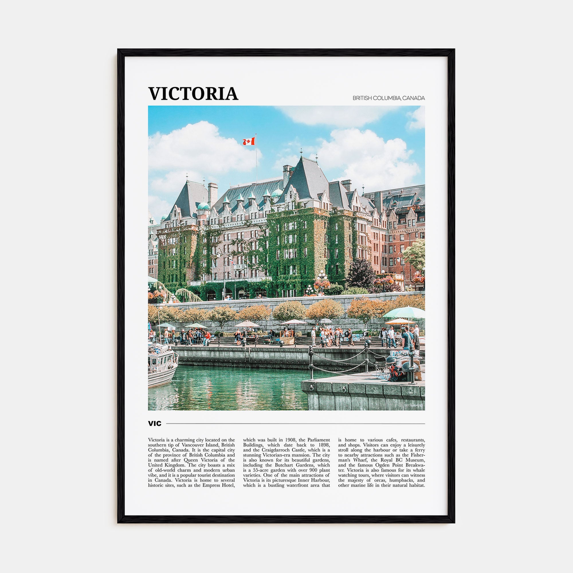 Victoria, Canada Travel Color Poster