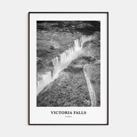 Victoria Falls Portrait B&W Poster