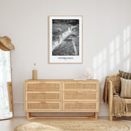 Victoria Falls Portrait B&W Poster