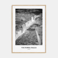 Victoria Falls Portrait B&W Poster