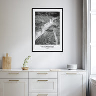 Victoria Falls Portrait B&W Poster