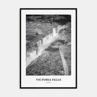 Victoria Falls Portrait B&W Poster