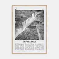 Victoria Falls Travel B&W Poster