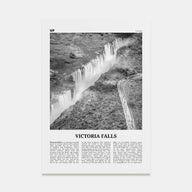 Victoria Falls Travel B&W Poster