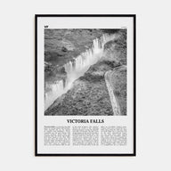 Victoria Falls Travel B&W Poster