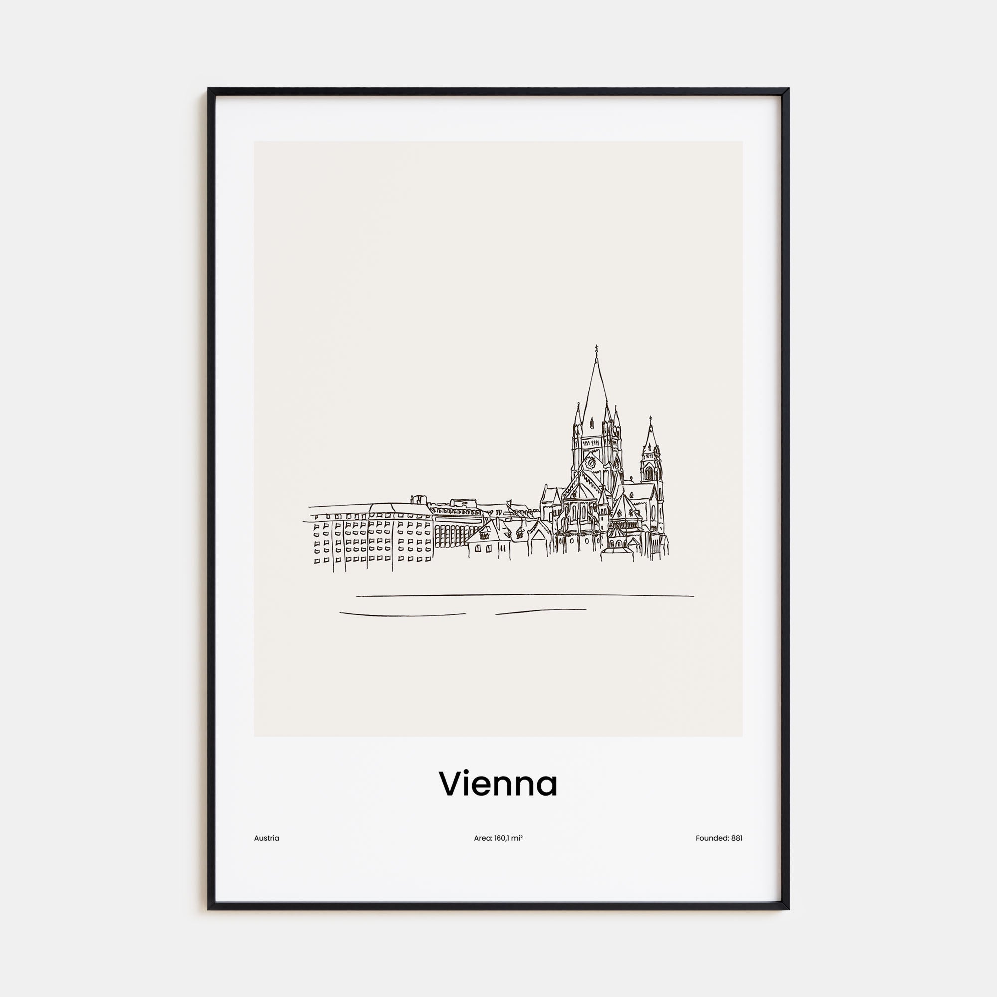 Vienna Drawn Poster