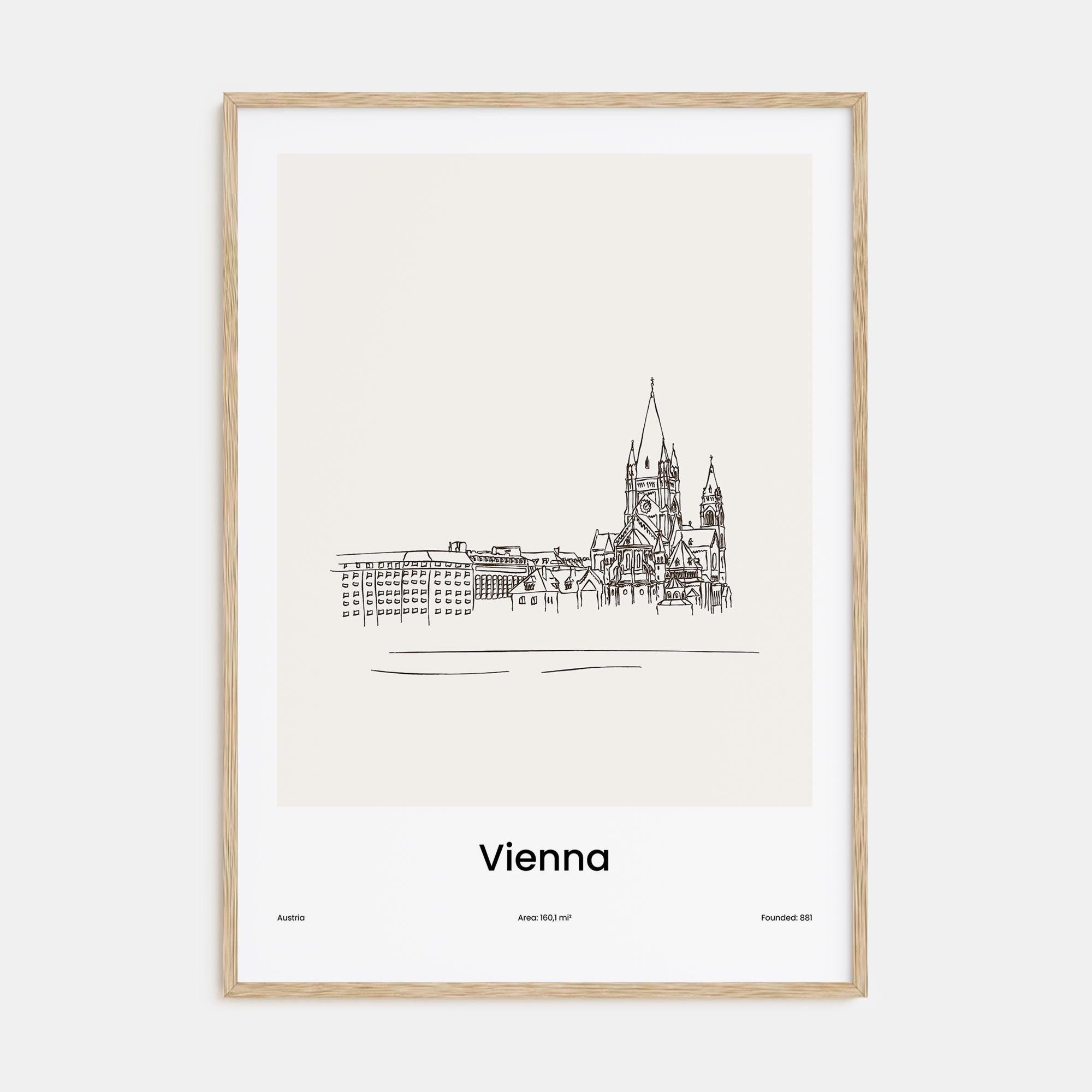 Vienna Drawn Poster