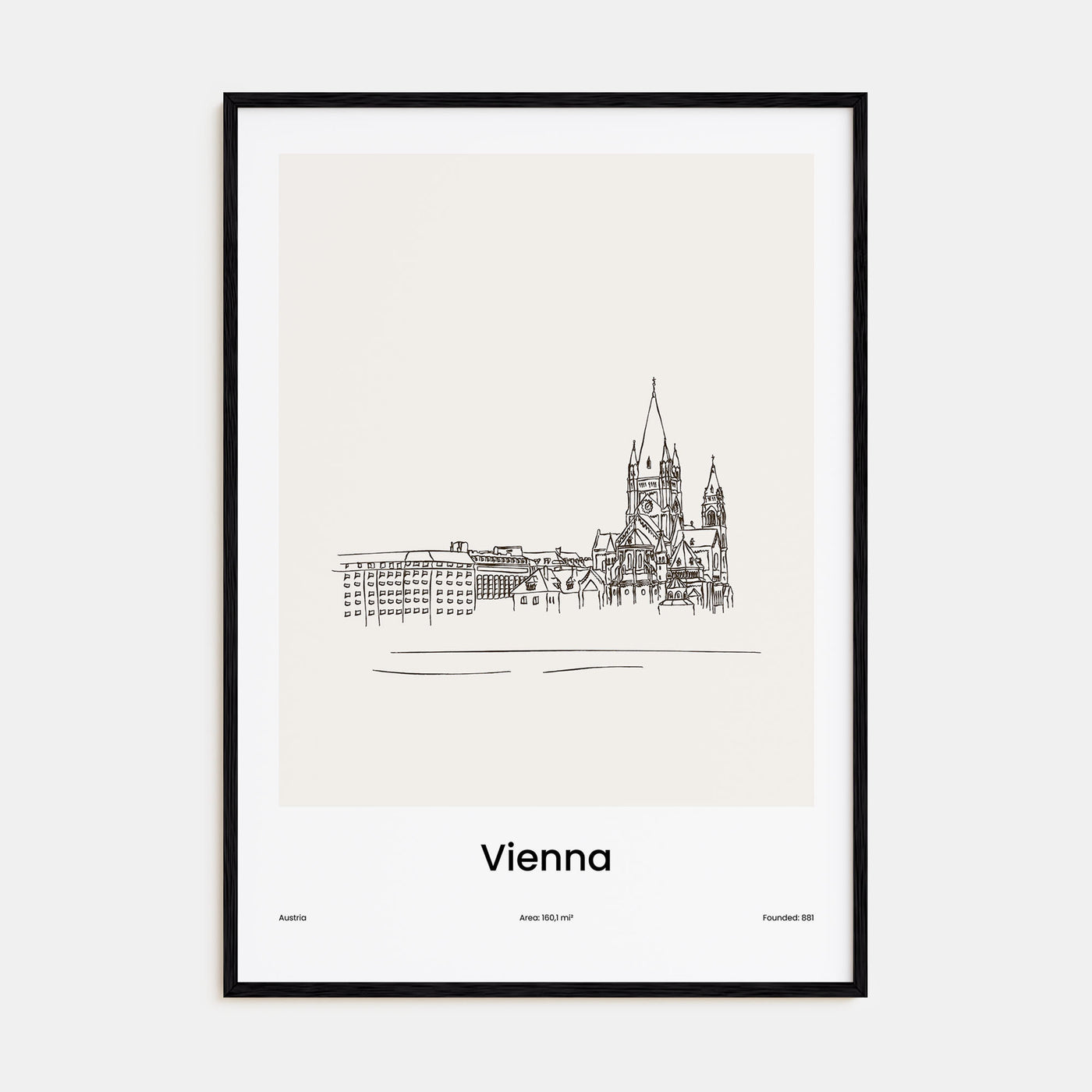 Vienna Drawn Poster