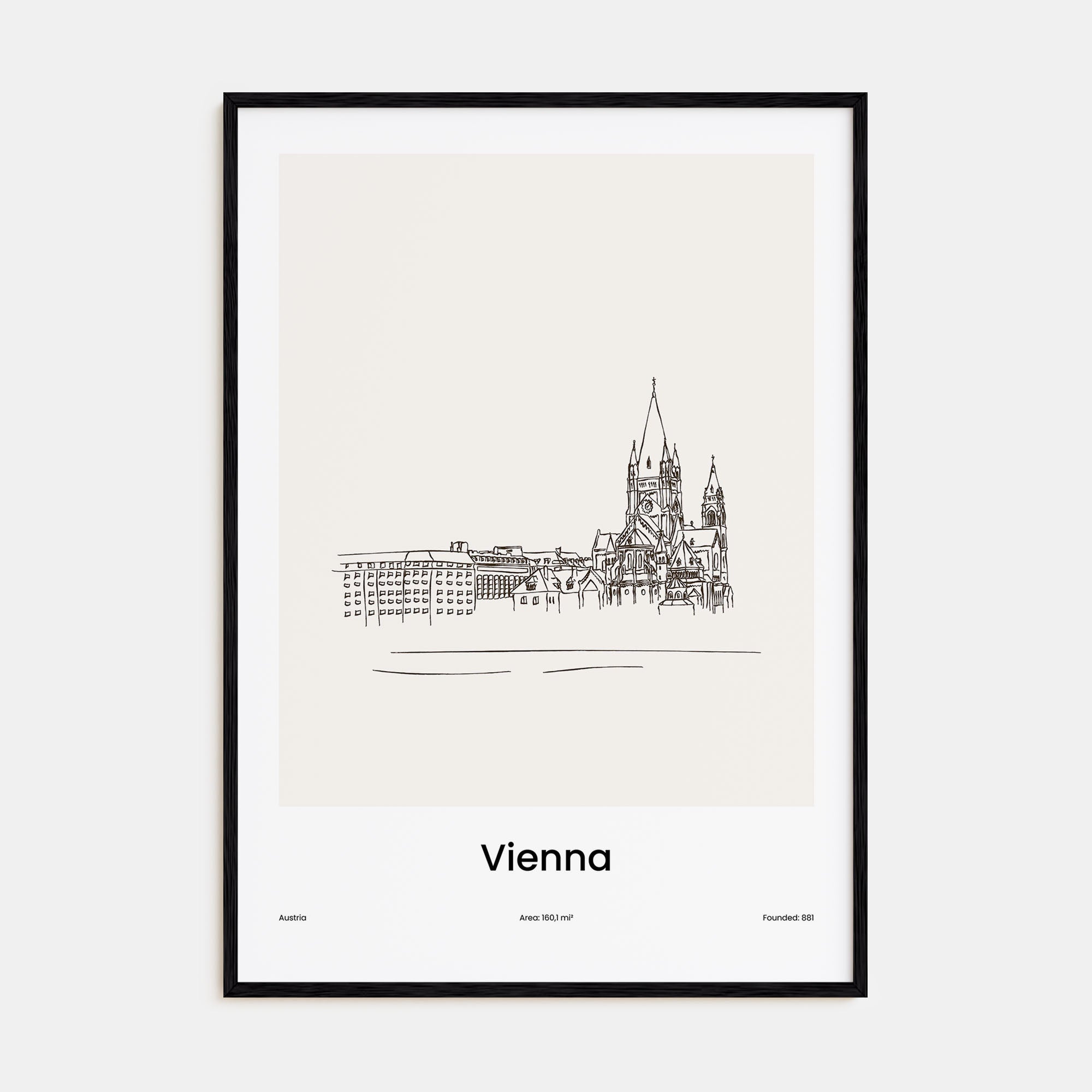 Vienna Drawn Poster