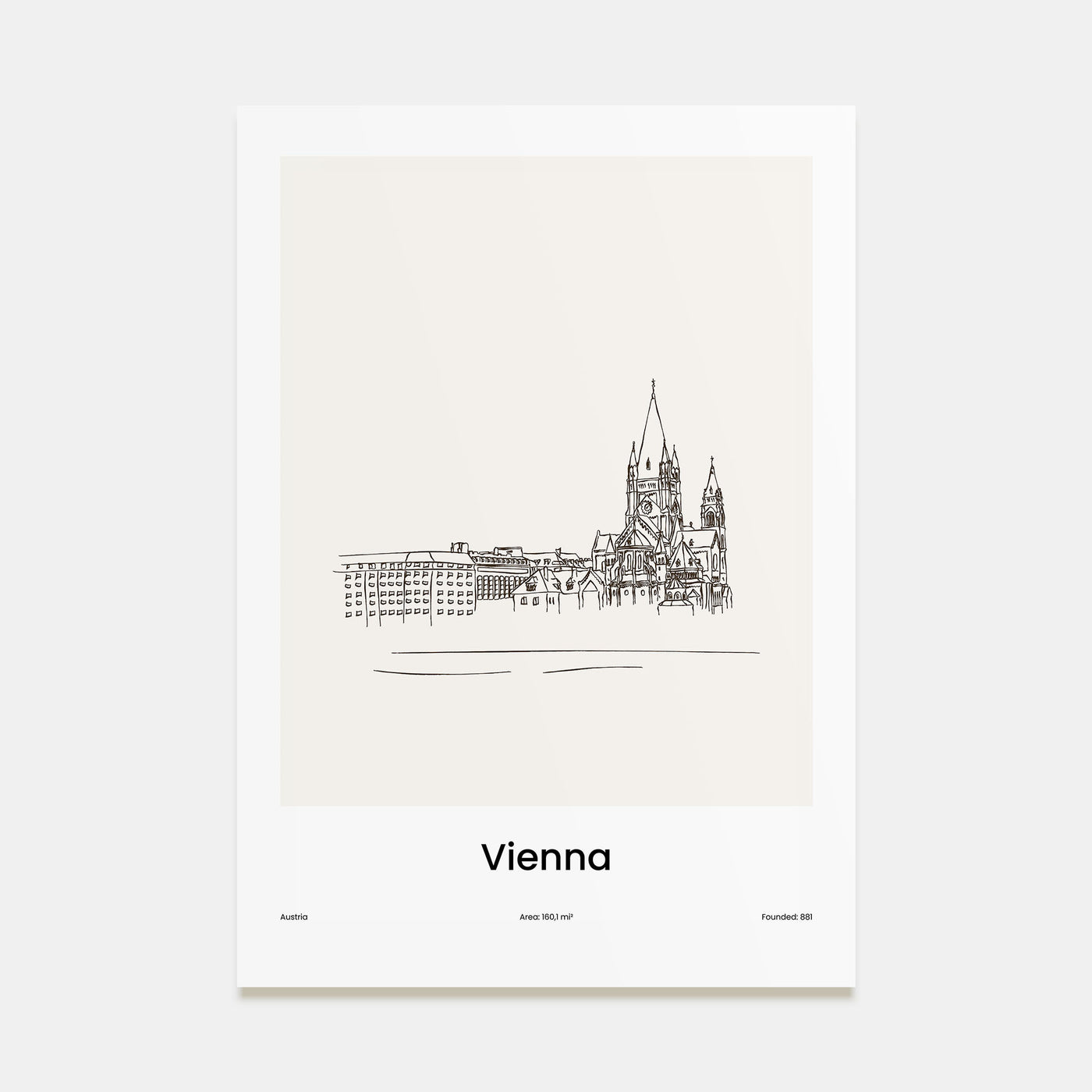 Vienna Drawn Poster