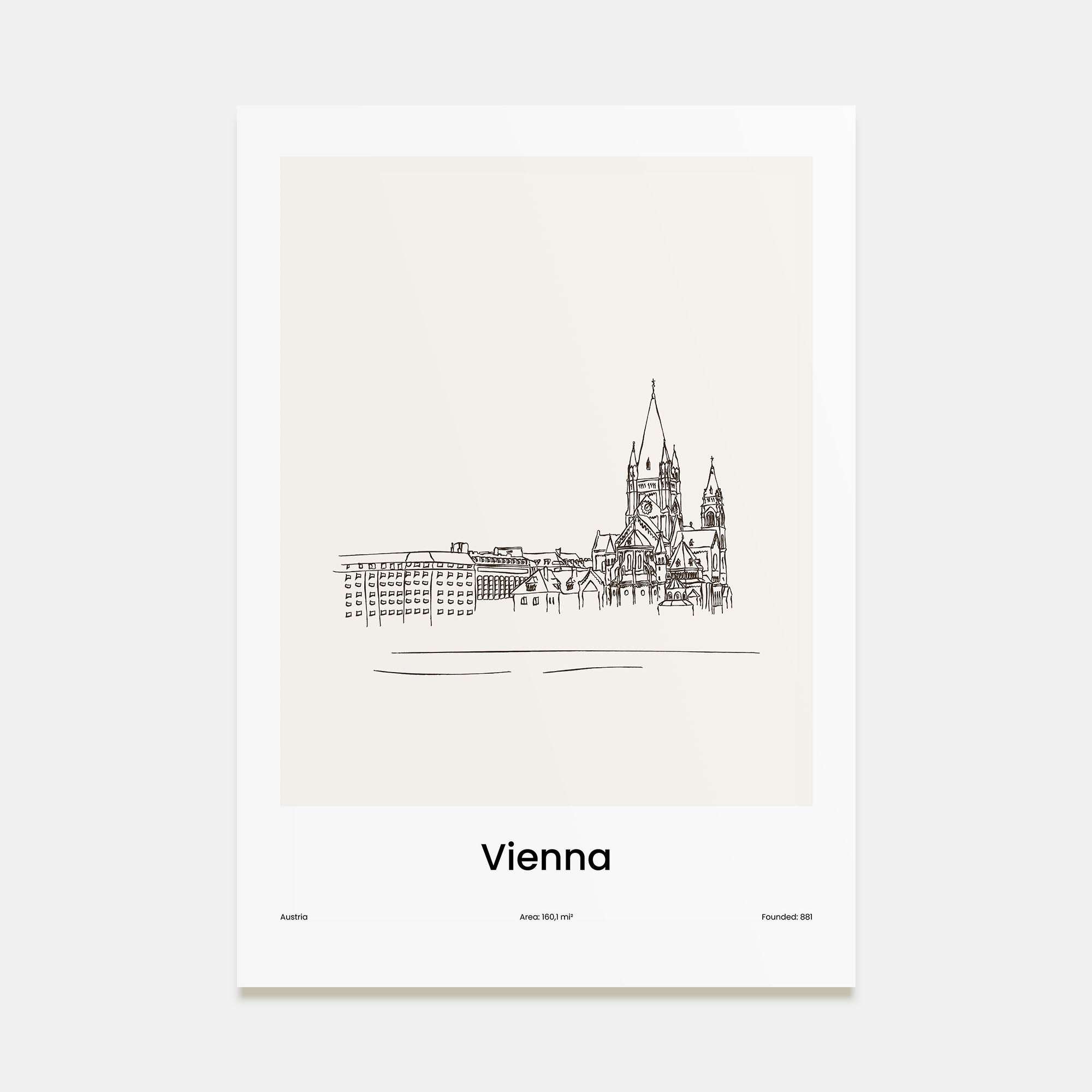 Vienna Drawn Poster