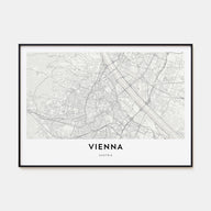Vienna Map Landscape Poster
