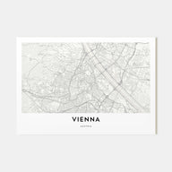 Vienna Map Landscape Poster