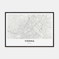 Vienna Map Landscape Poster