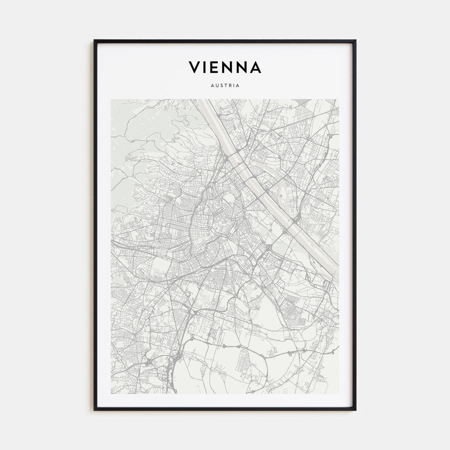Vienna Map Portrait Poster