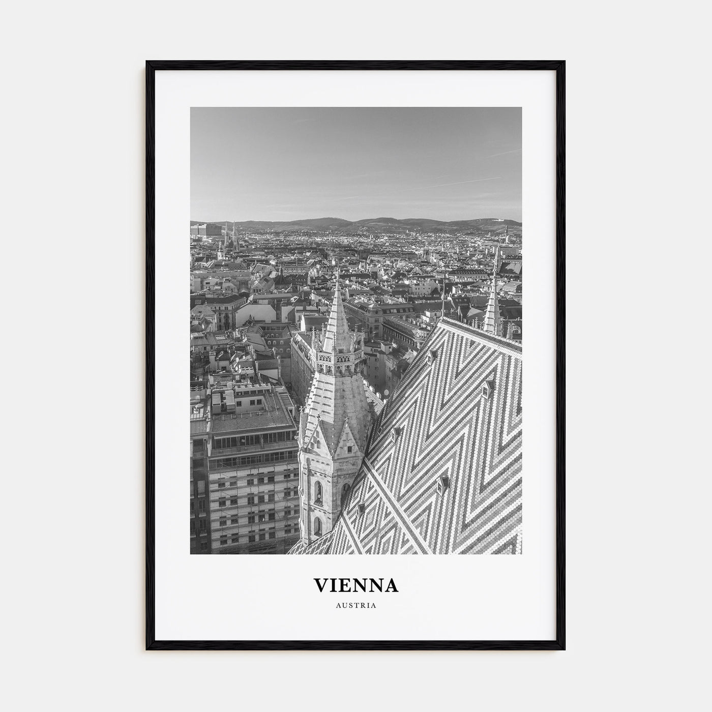 Vienna Portrait B&W No 2 Poster