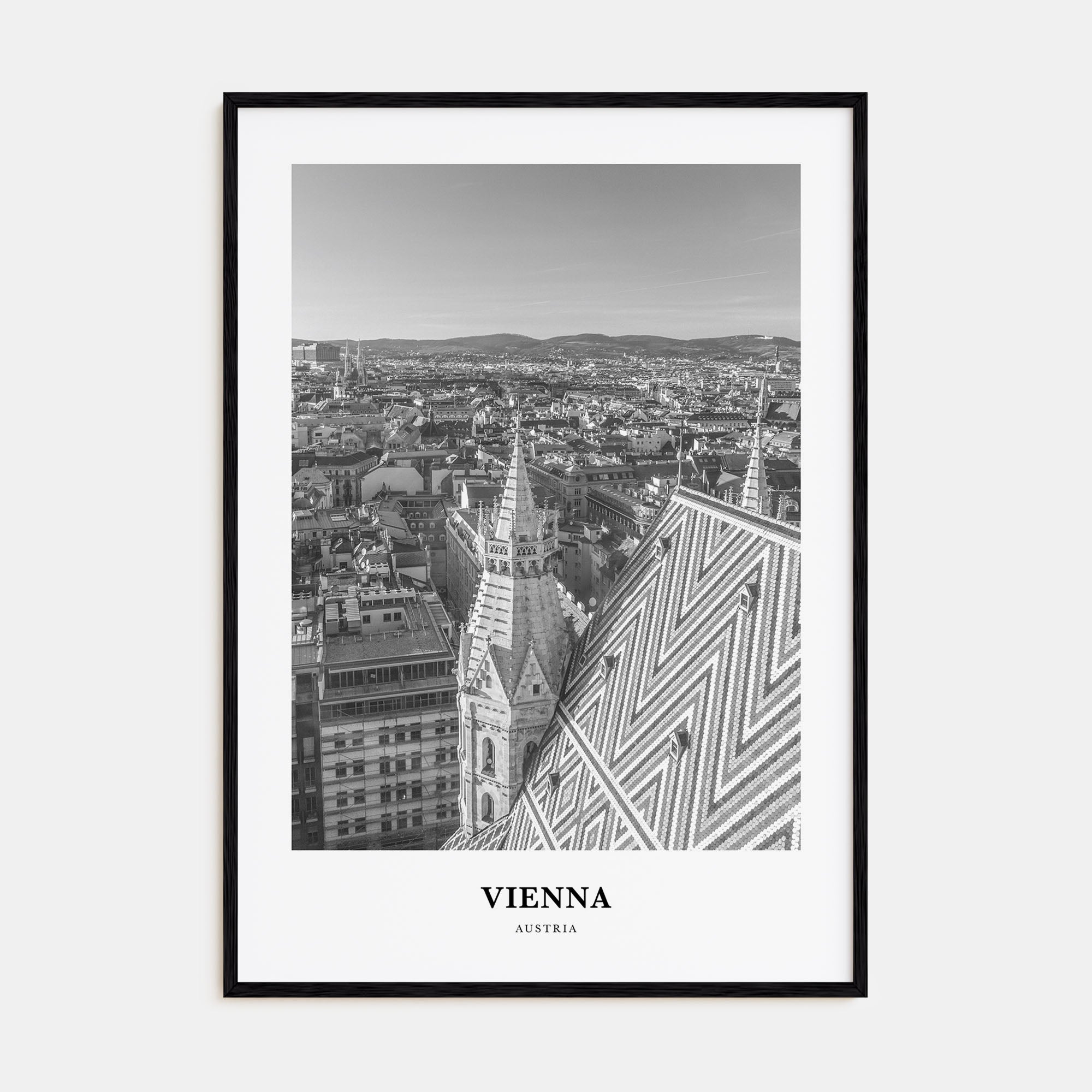 Vienna Portrait B&W No 2 Poster