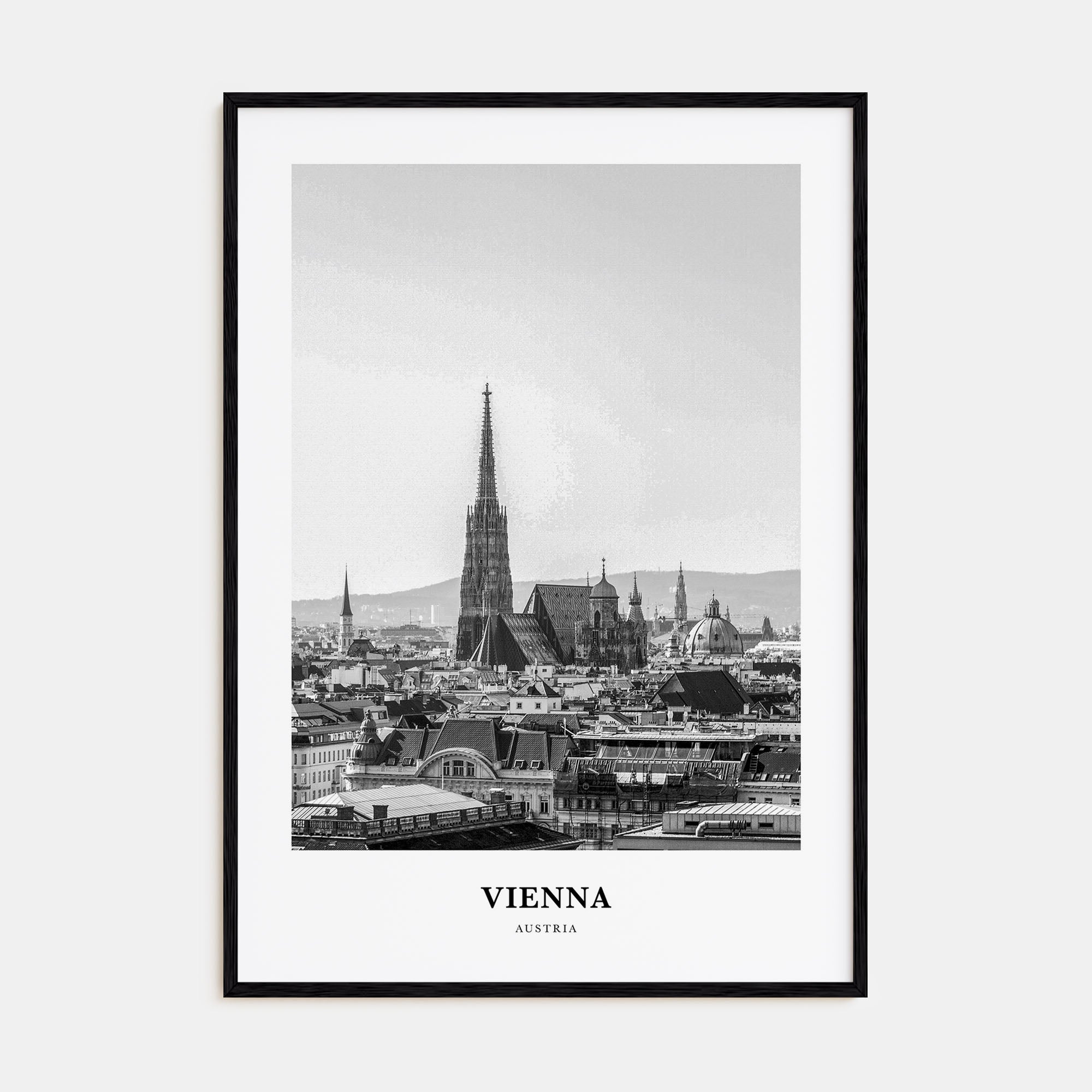 Vienna Portrait B&W No 4 Poster