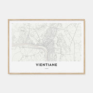 Vientiane Map Landscape Poster