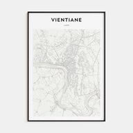 Vientiane Map Portrait Poster