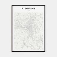 Vientiane Map Portrait Poster