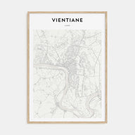 Vientiane Map Portrait Poster