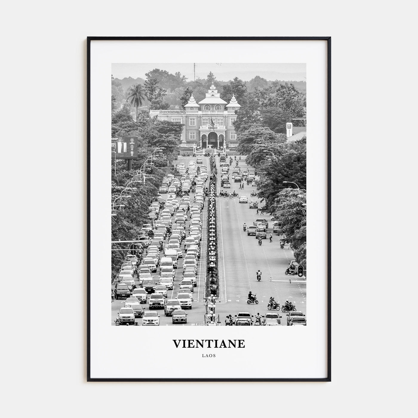 Vientiane Portrait B&W Poster