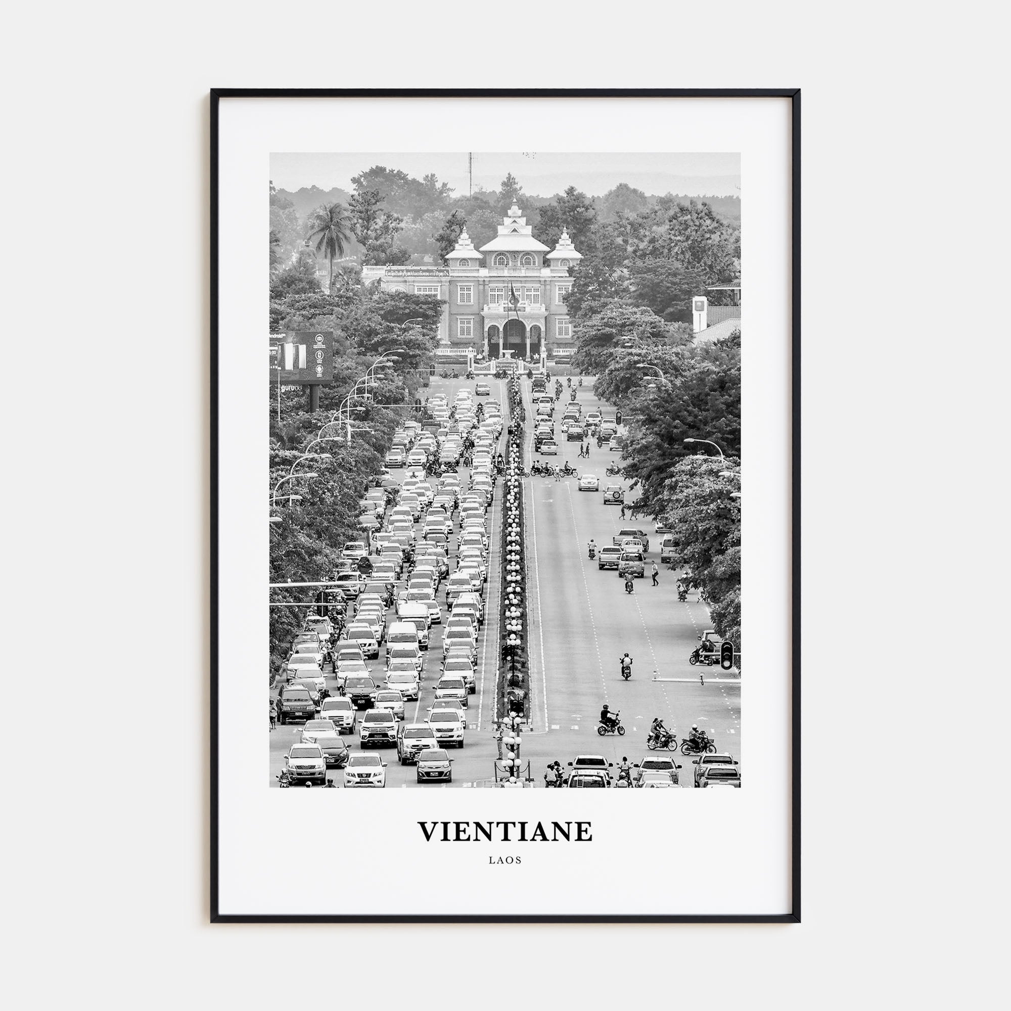 Vientiane Portrait B&W Poster