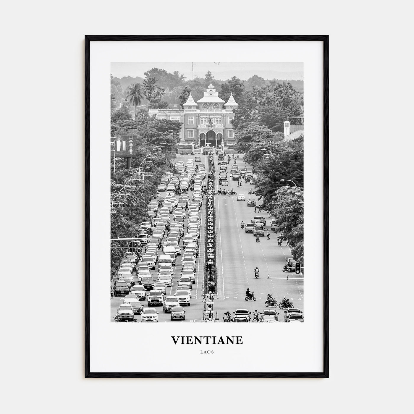 Vientiane Portrait B&W Poster
