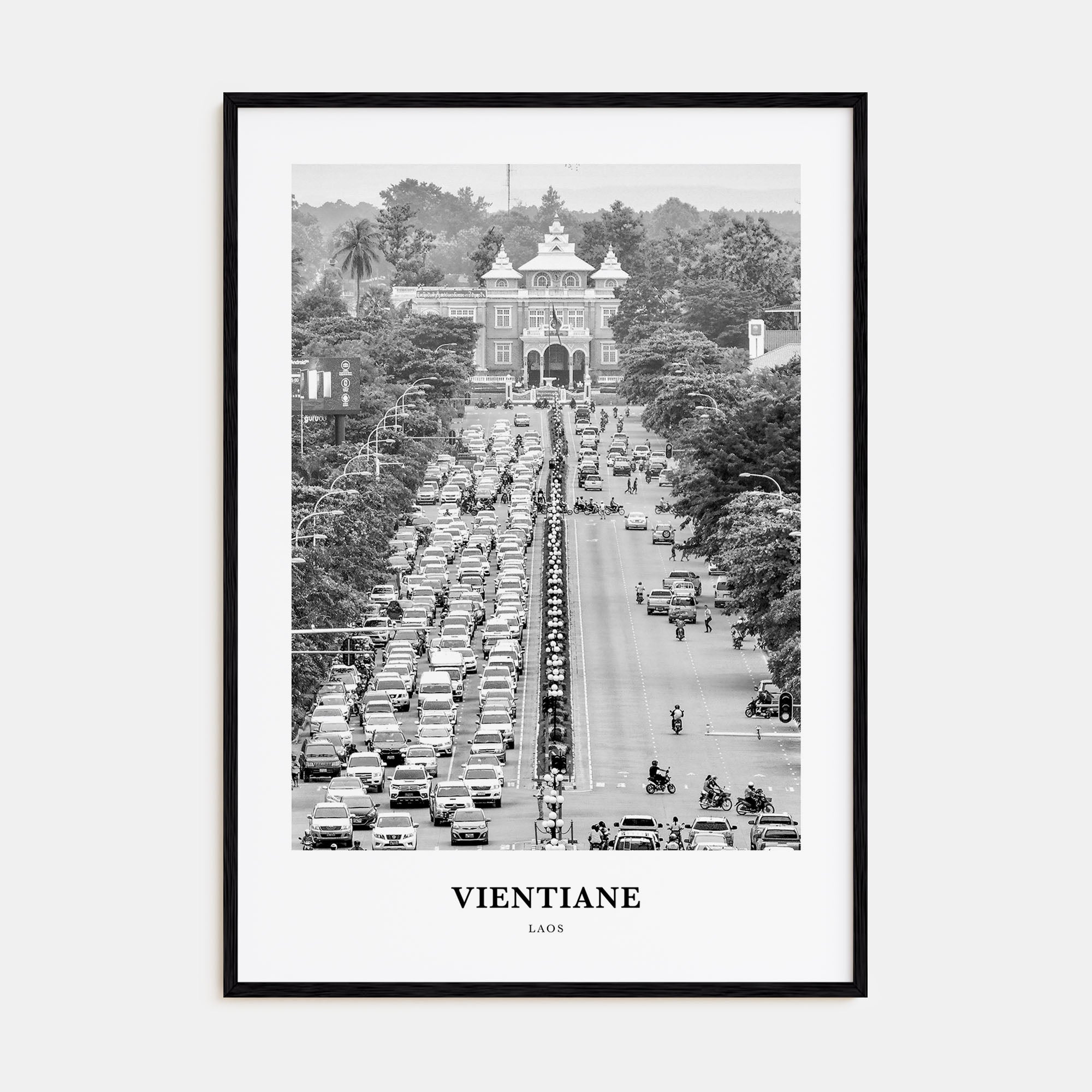 Vientiane Portrait B&W Poster