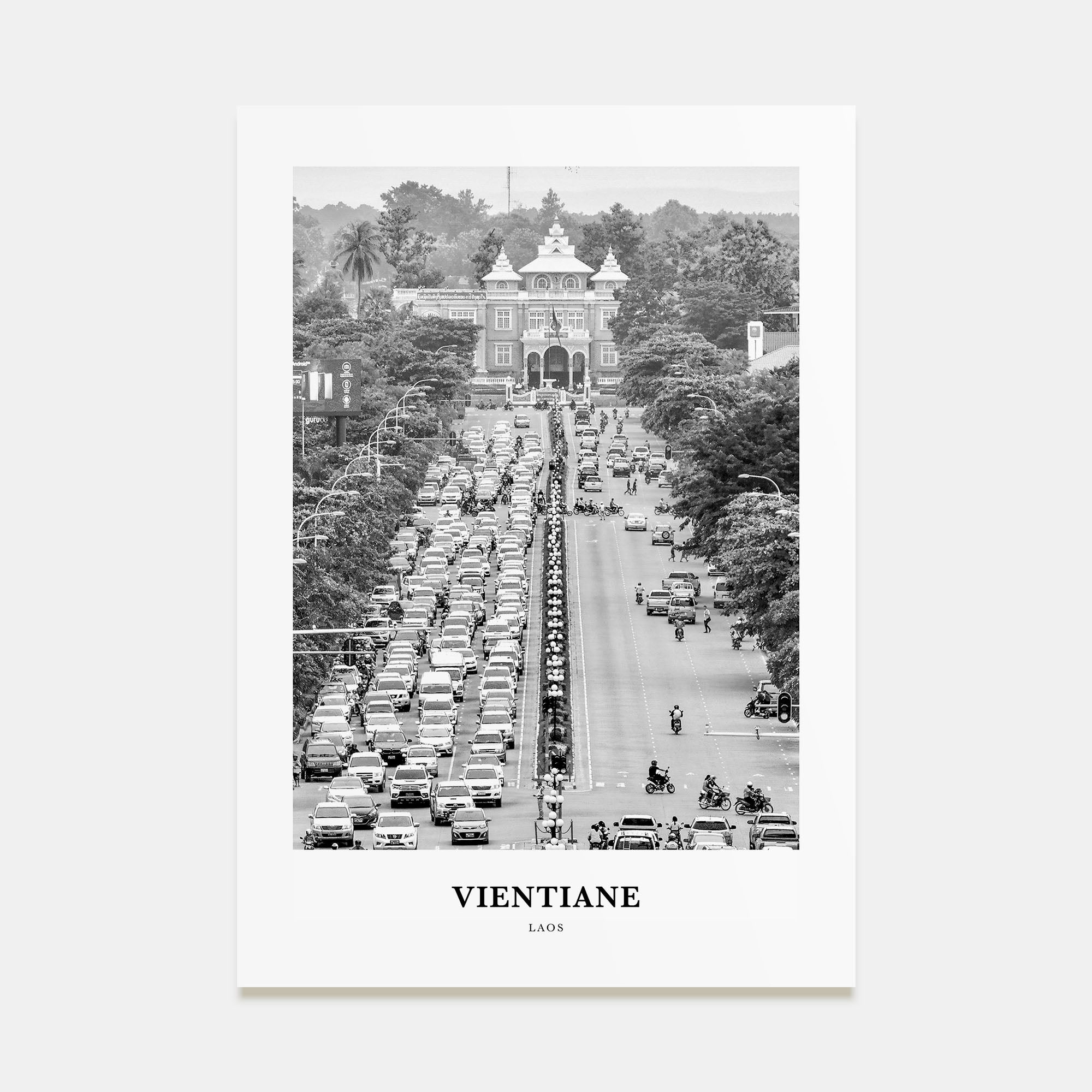 Vientiane Portrait B&W Poster
