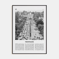 Vientiane Travel B&W Poster