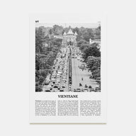 Vientiane Travel B&W Poster