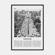 Vientiane Travel B&W Poster