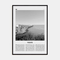 Vieste Travel B&W Poster