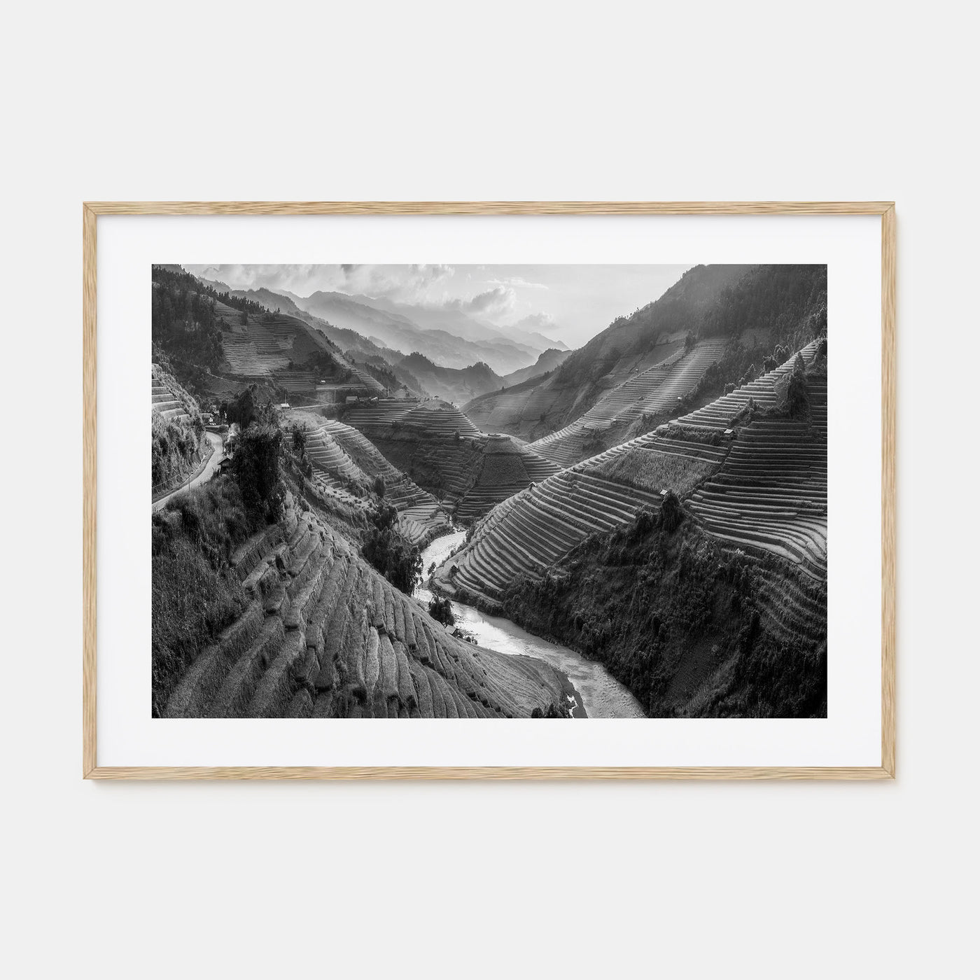 Vietnam Landscape B&W Poster