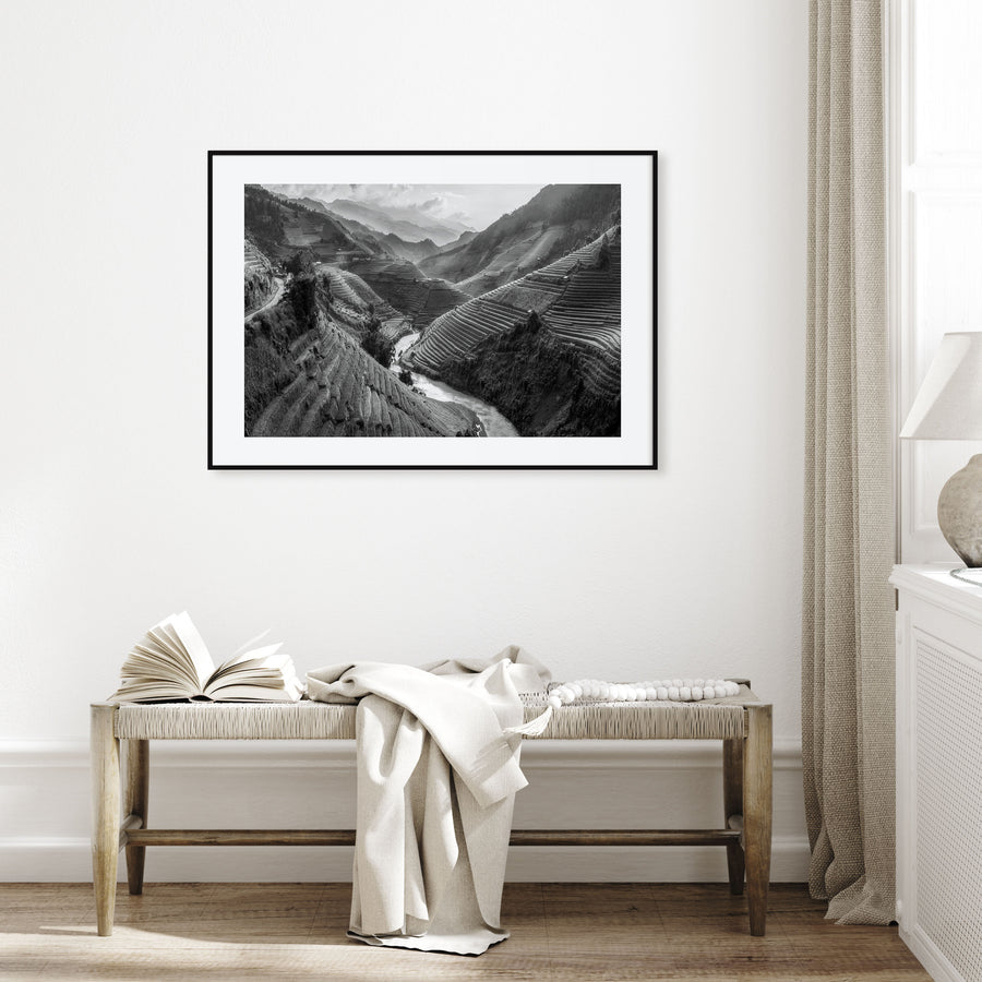 Vietnam Landscape B&W Poster