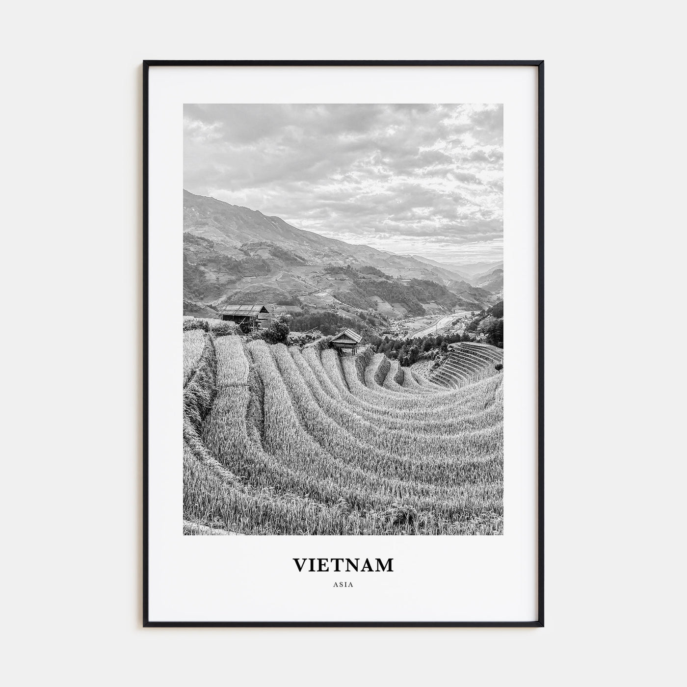 Vietnam Portrait B&W No 1 Poster