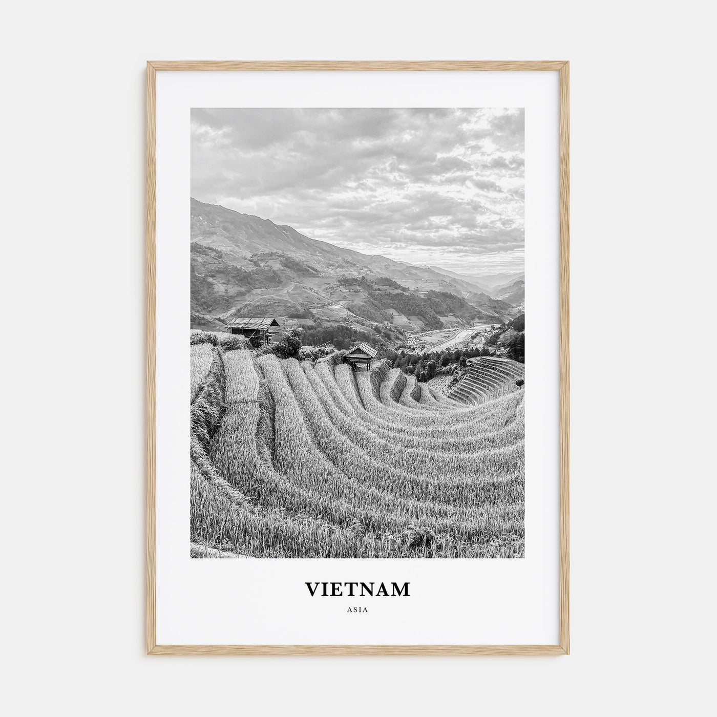 Vietnam Portrait B&W No 1 Poster