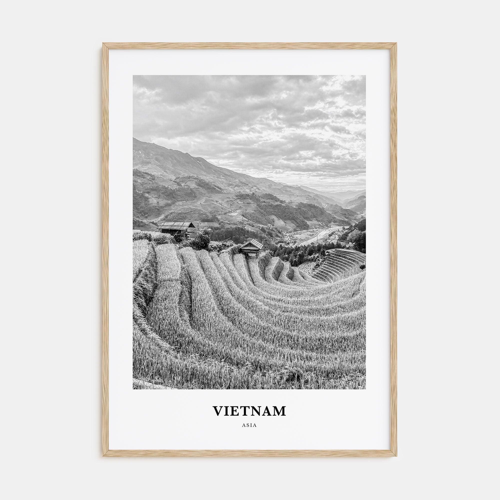 Vietnam Portrait B&W No 1 Poster
